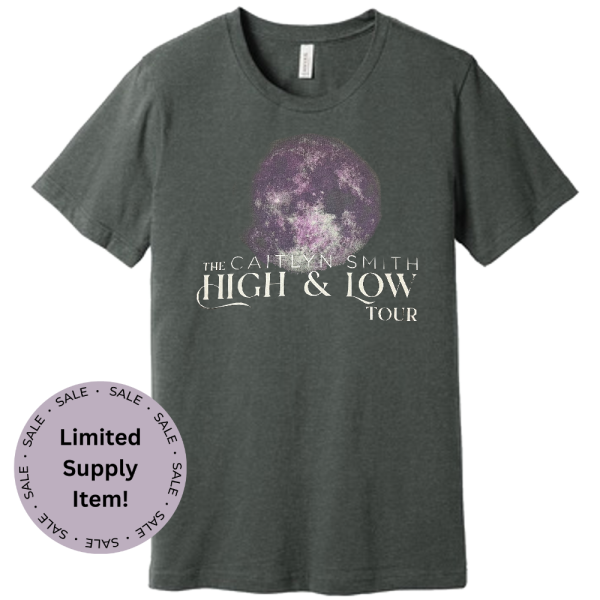 Caitlyn Smith Deep Heather High & Low Tee Online now