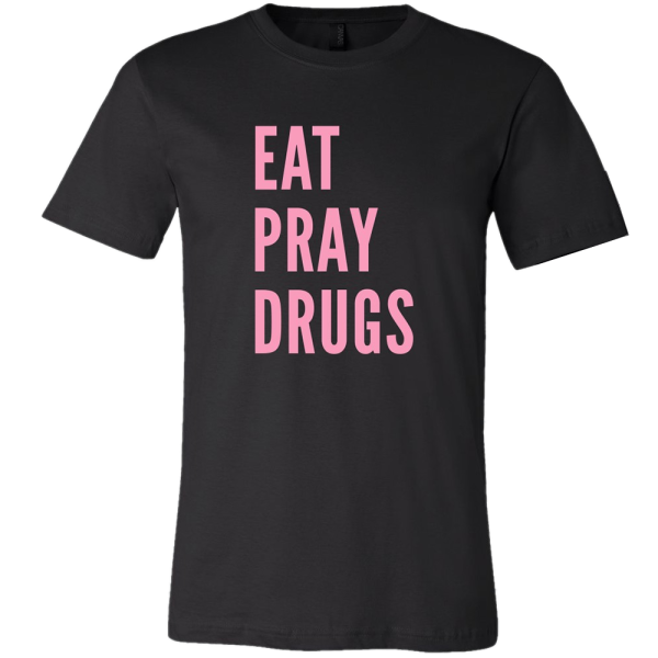 Pillbox Patti Eat Pray Drugs Black Tee Supply