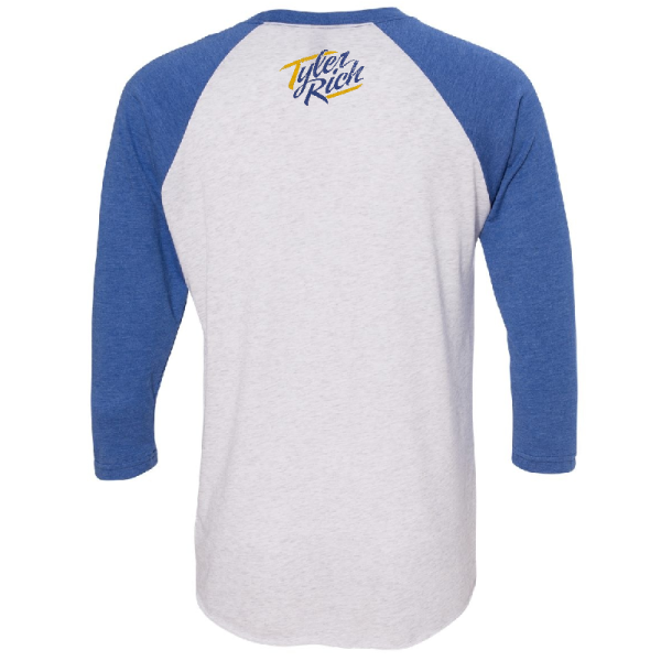 Tyler Rich Heather White and Royal Raglan Tee on Sale - Image 2