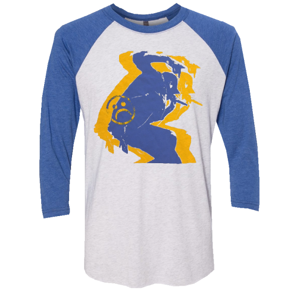Tyler Rich Heather White and Royal Raglan Tee on Sale