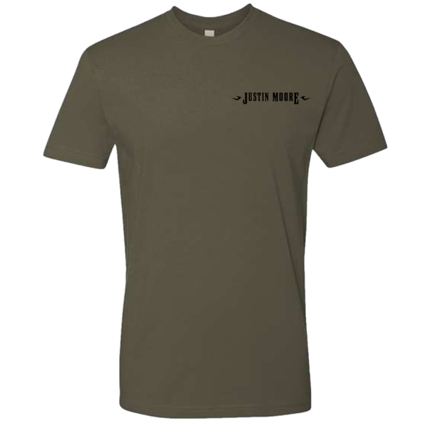 Justin Moore Military Green Bait A Hook Tee Sale - Image 2