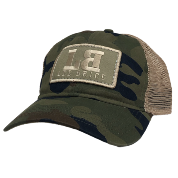 Lee Brice Camo and Khaki Ballcap Cheap