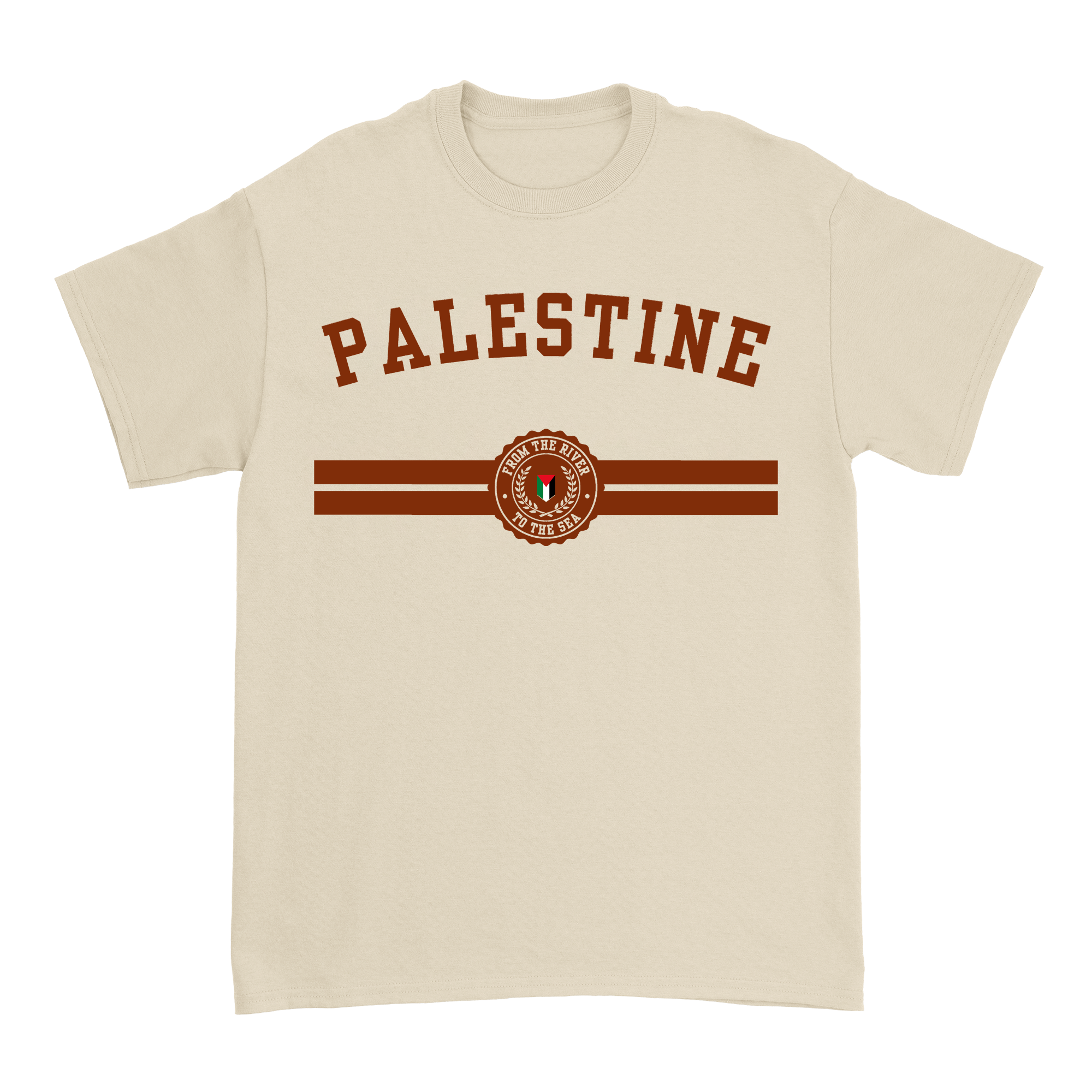 Dezi – From the River to the Sea T-Shirt (Rust Imprint) on Sale