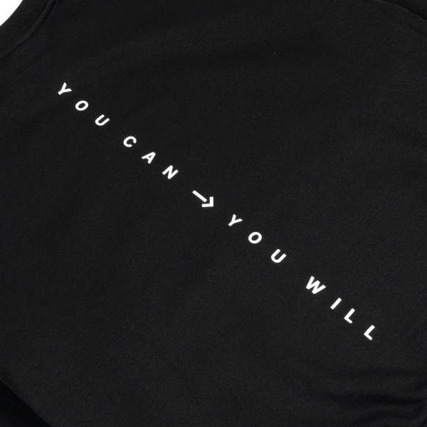 The Dream Adopters - You Can You Will Crewneck (Black) Fashion - Image 3