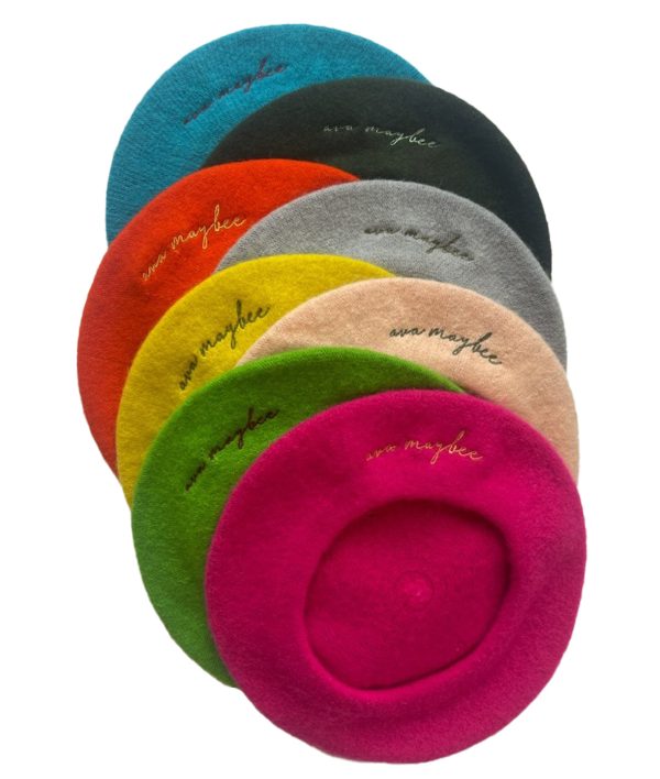 Ava Maybee - Custom Embroidered Ava Maybee Signature Beret Hot on Sale