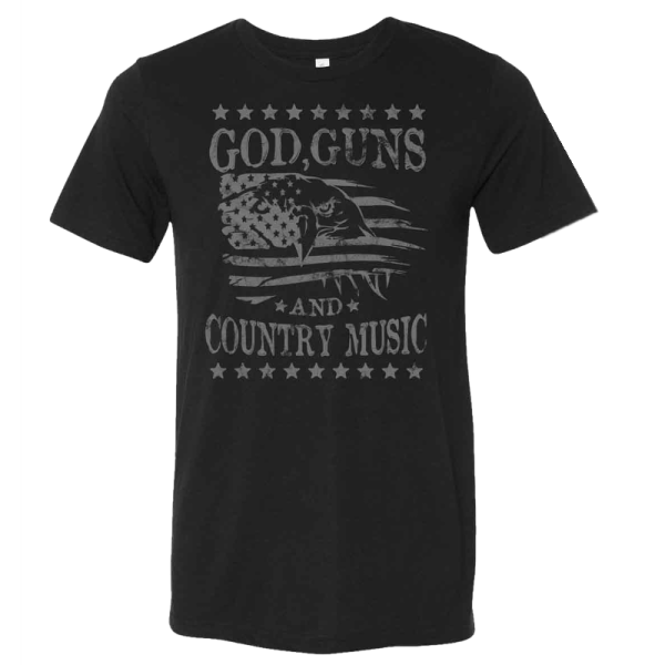 Michael Austin Black Heather Eagle Tee Fashion