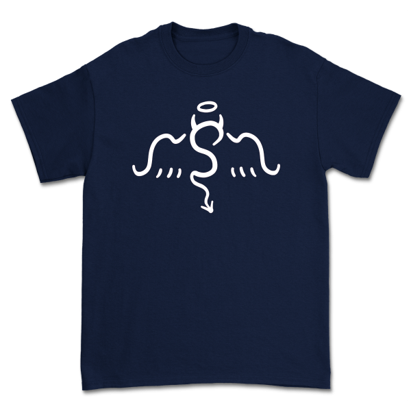 Say Anything - Old School Logo Shirt (Navy w White Print) For Sale