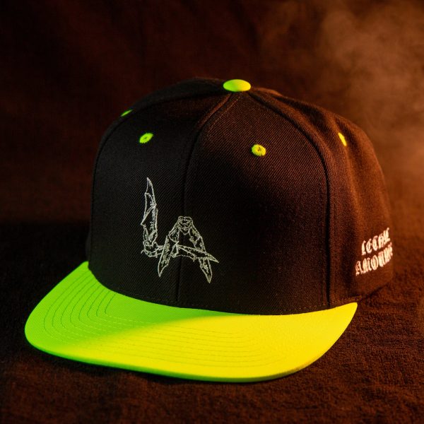 Lethal Amounts - LA Bat Snapback - White Embroidery Supply - Image 2