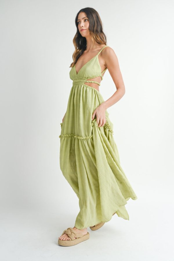 MABLE Cutout Waist Backless Maxi Dress Online Hot Sale - Image 3